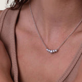 Graduated 5 Stone Pendant Necklace