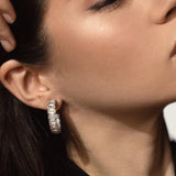Small Emerald-Cut Hoop Earrings (15 TCW)