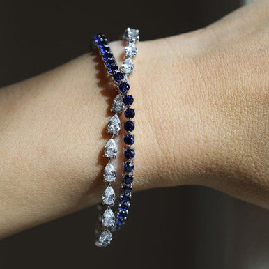 East-West Pear Tennis Bracelet (12.5 TCW)