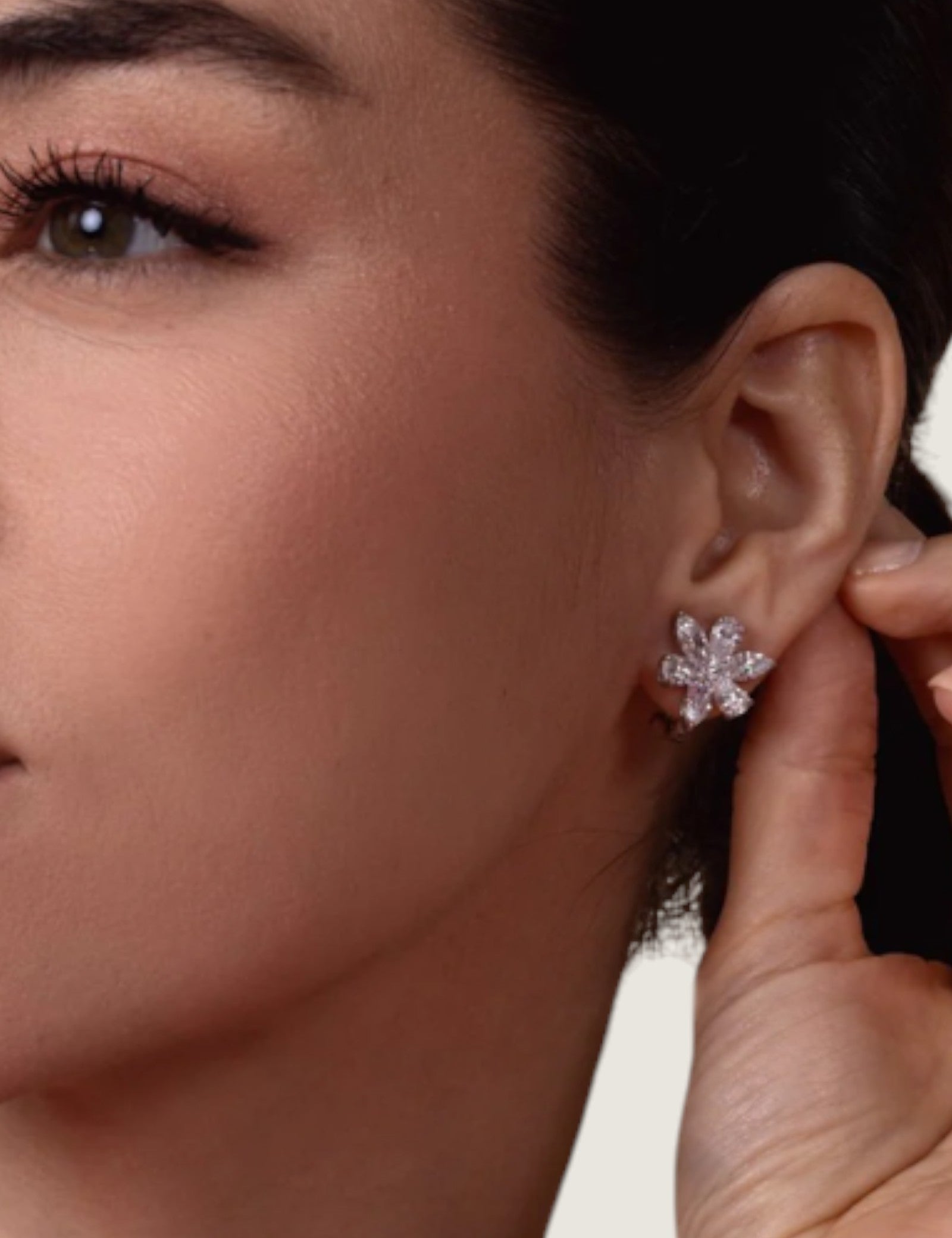 Marquise and Pear Flower Earring