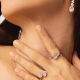 Graduated Round Earring with Oval Drop (6TCW)
