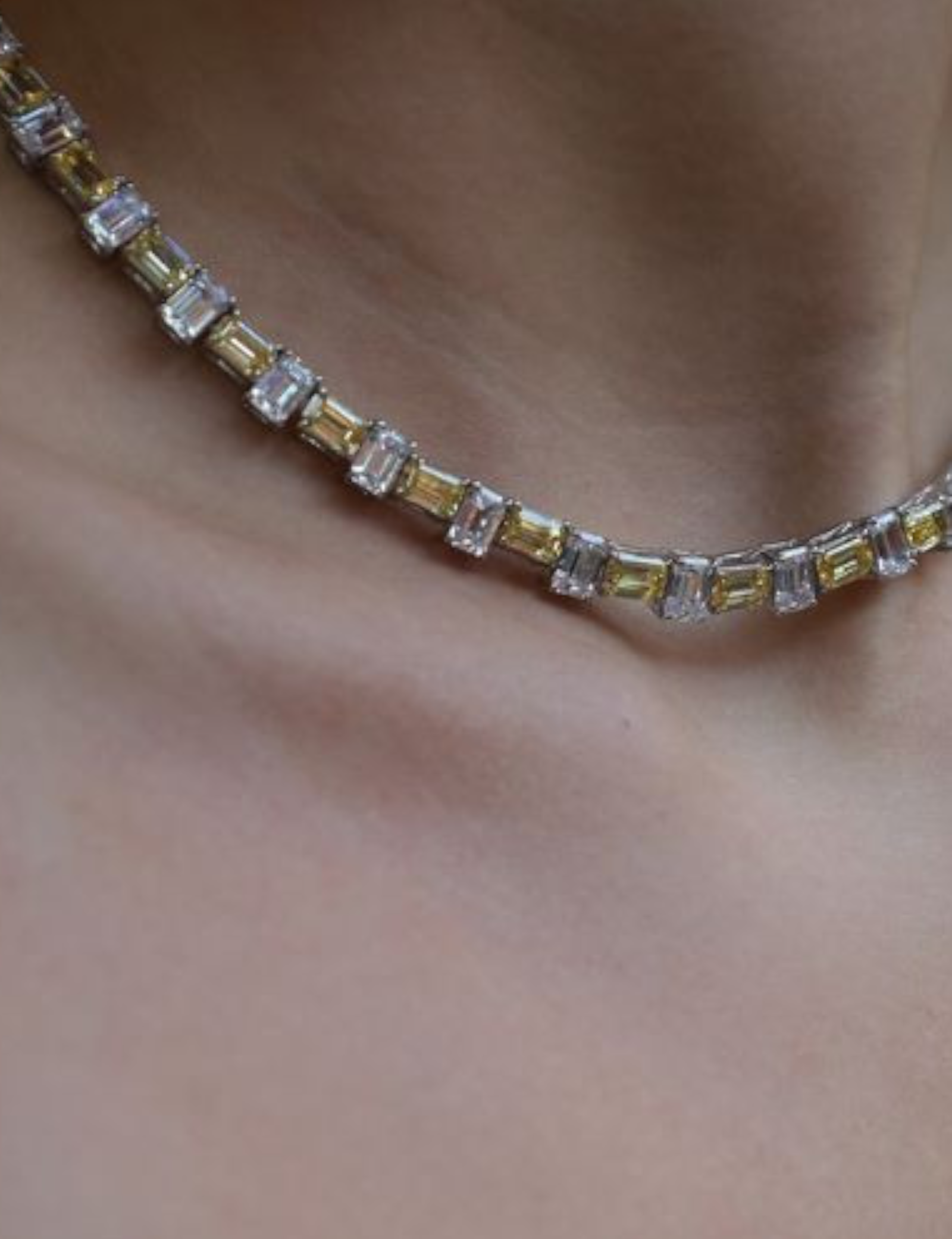 The Riviera Alternating Emerald-Cut Necklace (35.5 TCW)