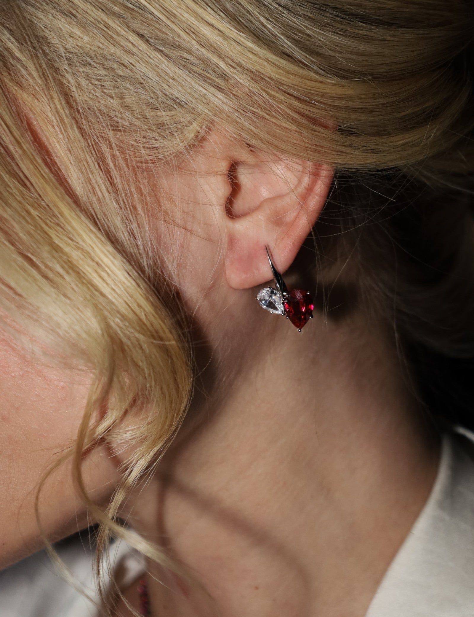 Cherry Drop Ruby Earrings