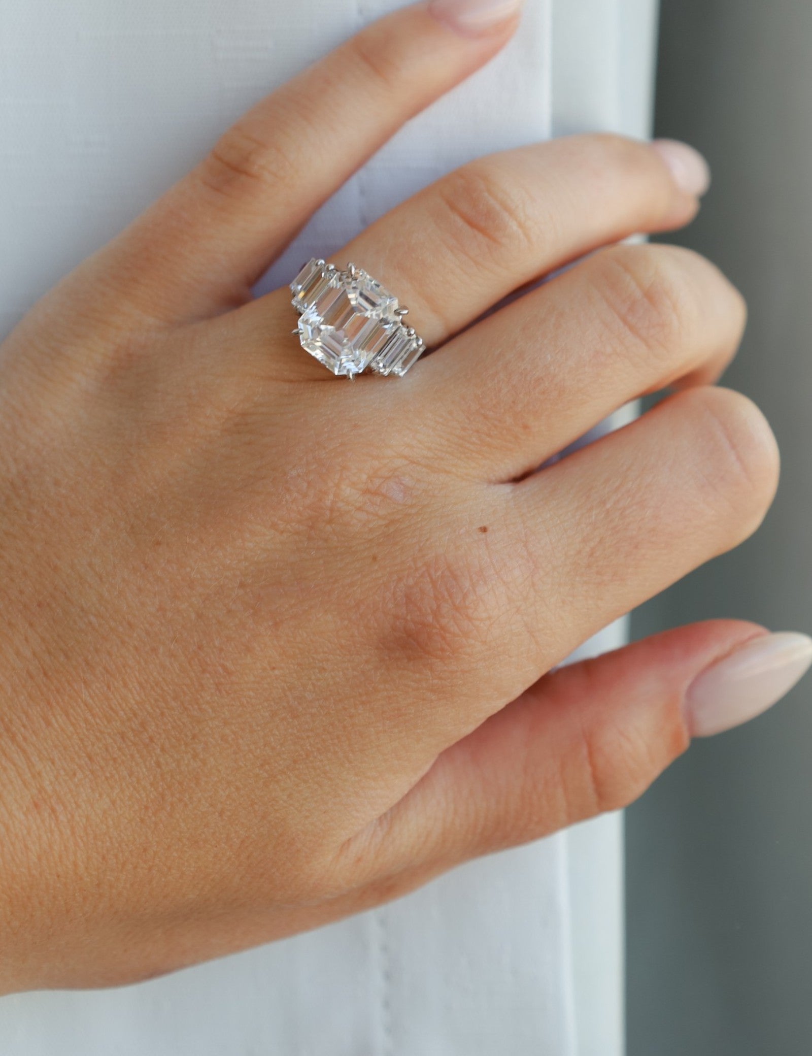 Graduated Emerald-Cut Ring (5.25 TCW)