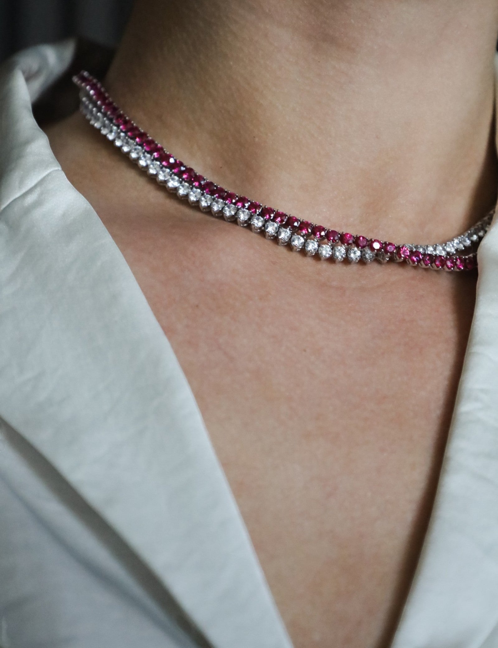 The Ruby Riviera Tennis Necklace