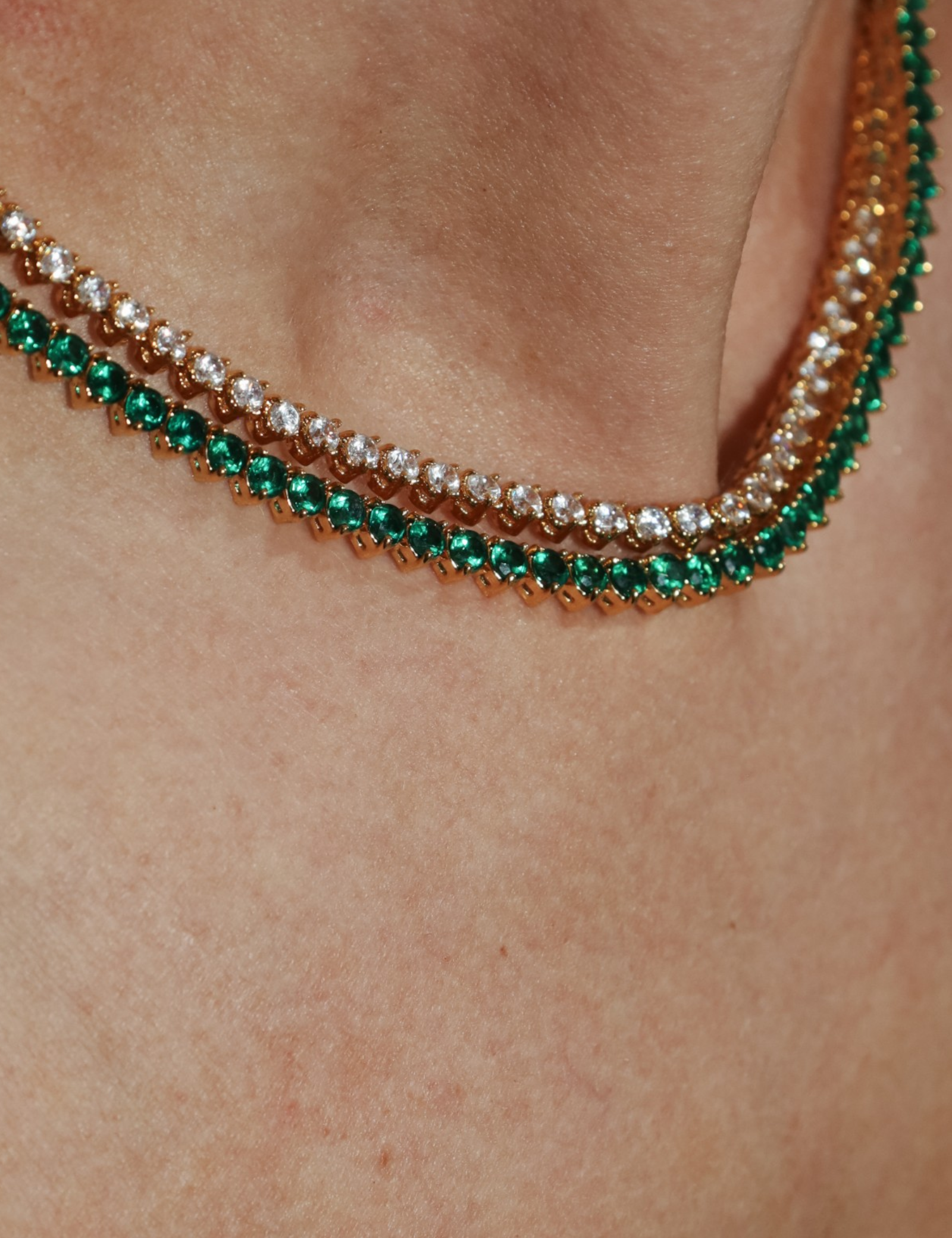 The Emerald Riviera Tennis Necklace
