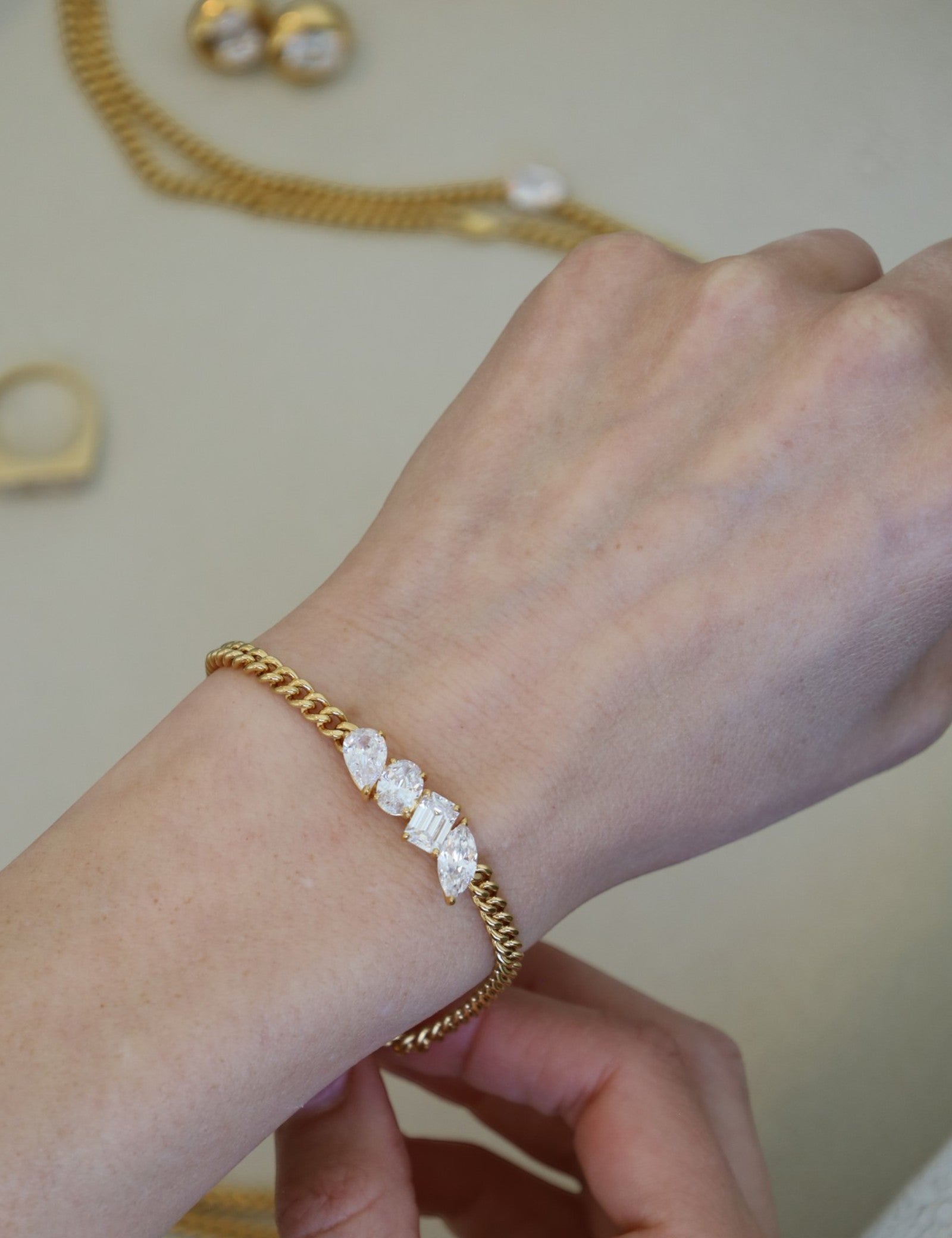 The Mosaic Diamond Chain Bracelet
