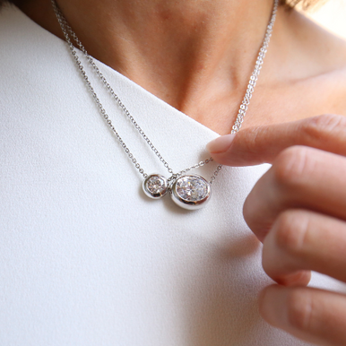 Donut Set Pendant Necklace - Fantasia by DeSerio