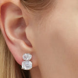 Oval & Emerald-Cut Double Stud (8 TCW)