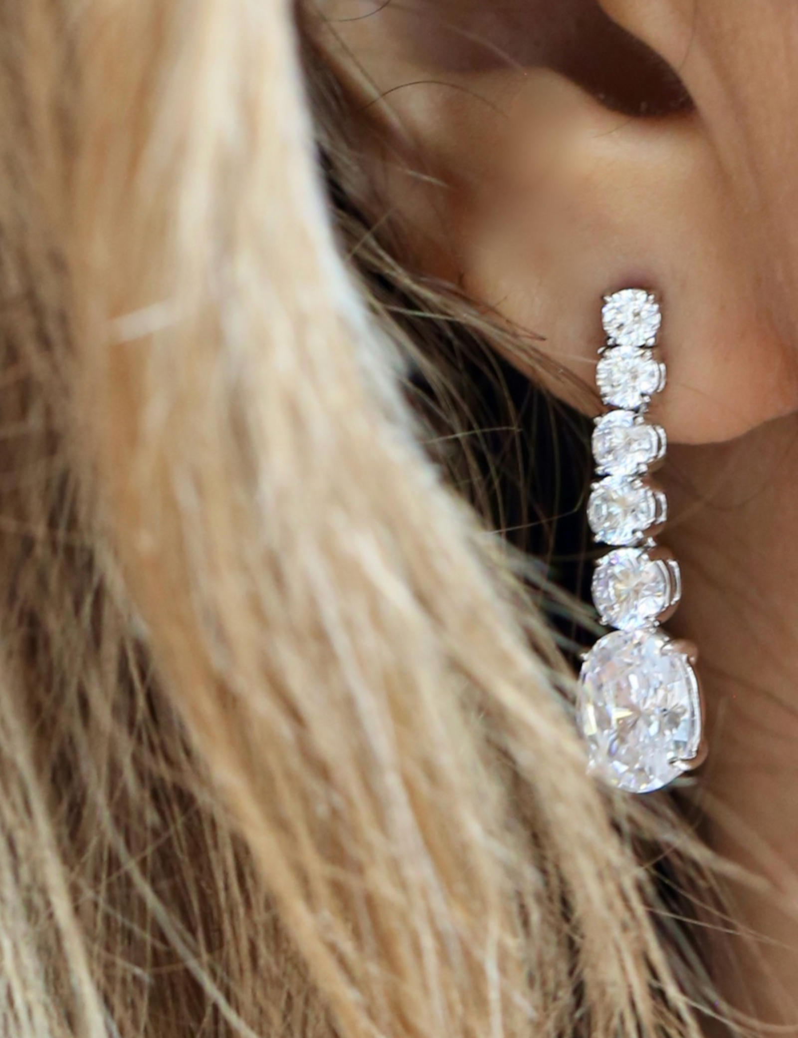 Graduated Round Earring with Oval Drop (6TCW)