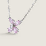 Pink Butterfly Pendant Necklace (2.75 TCW)