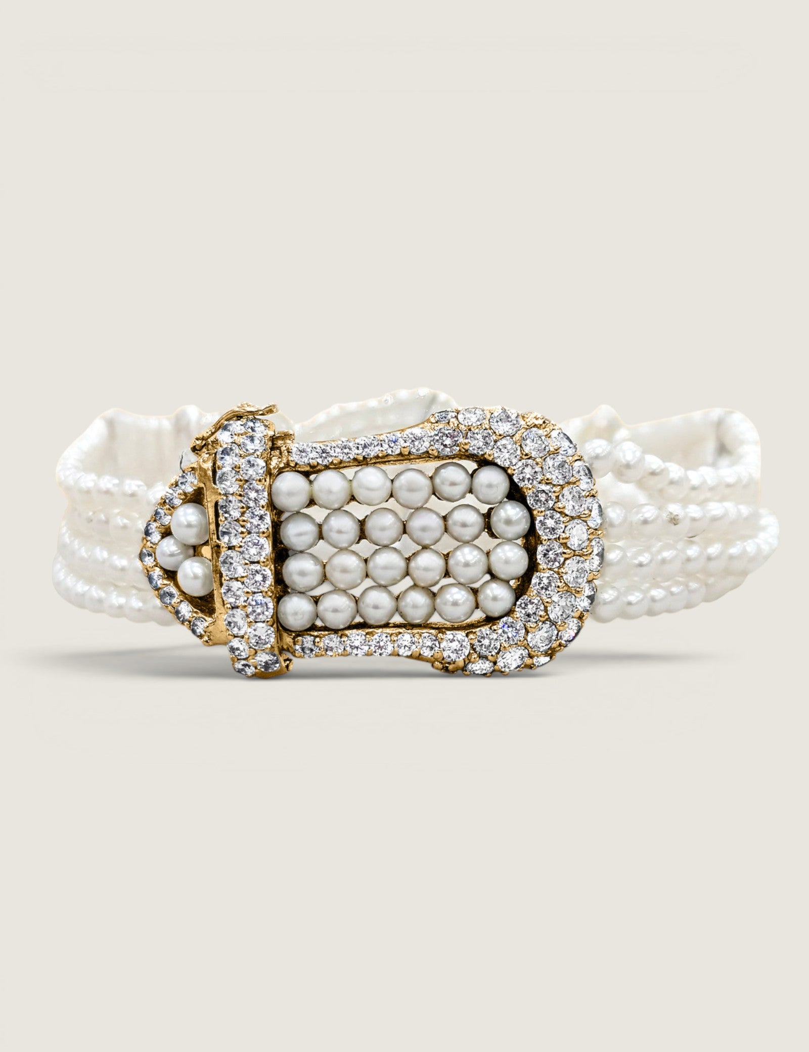 BRACELET 4 STRND 3MM PLS - BF395/PL/CZ