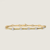 Canary and Clear Alternating Tennis Bracelet (3.25 TCW)