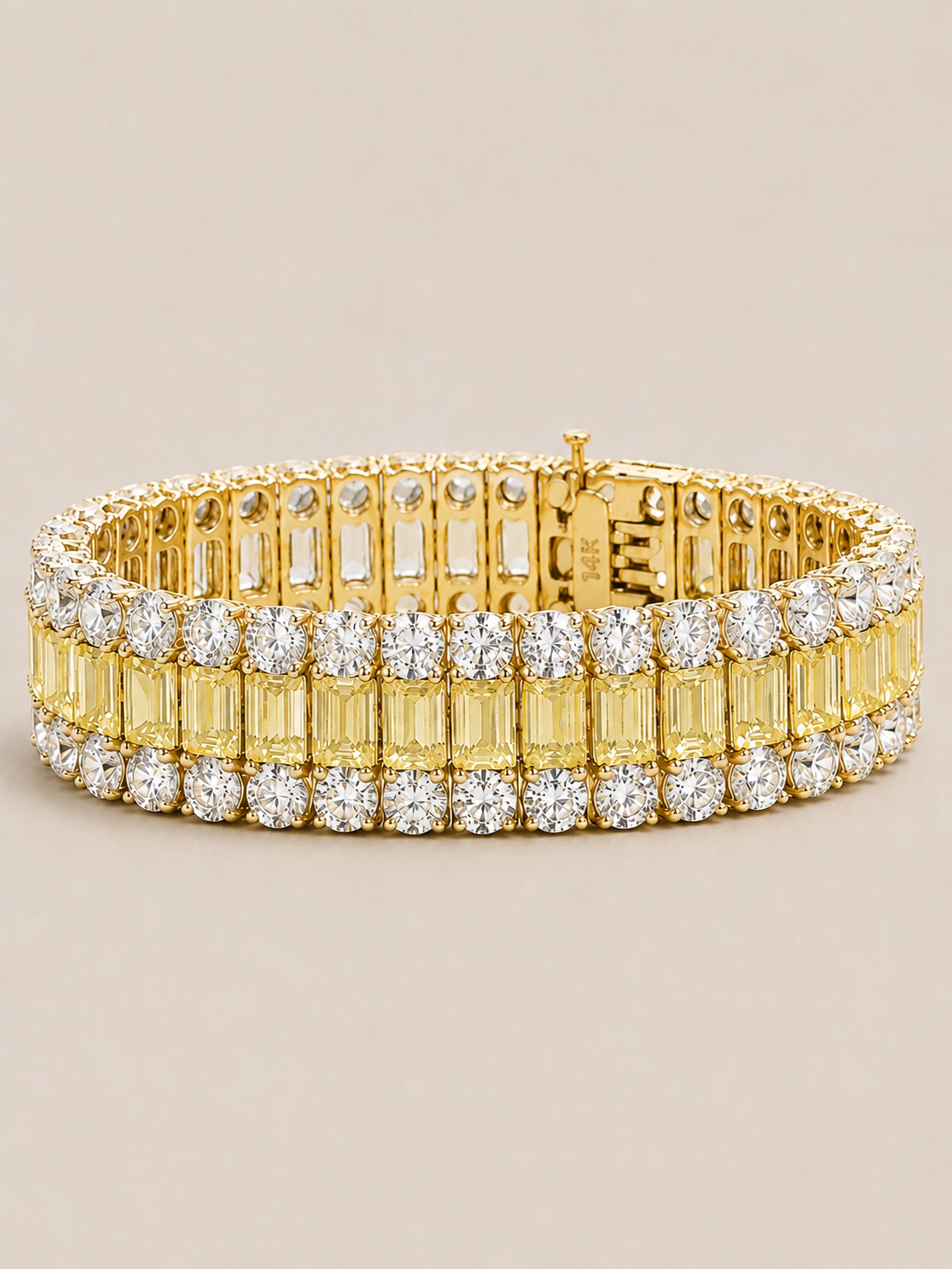 The Canary Riviera Statement Bracelet - Fantasia by DeSerio