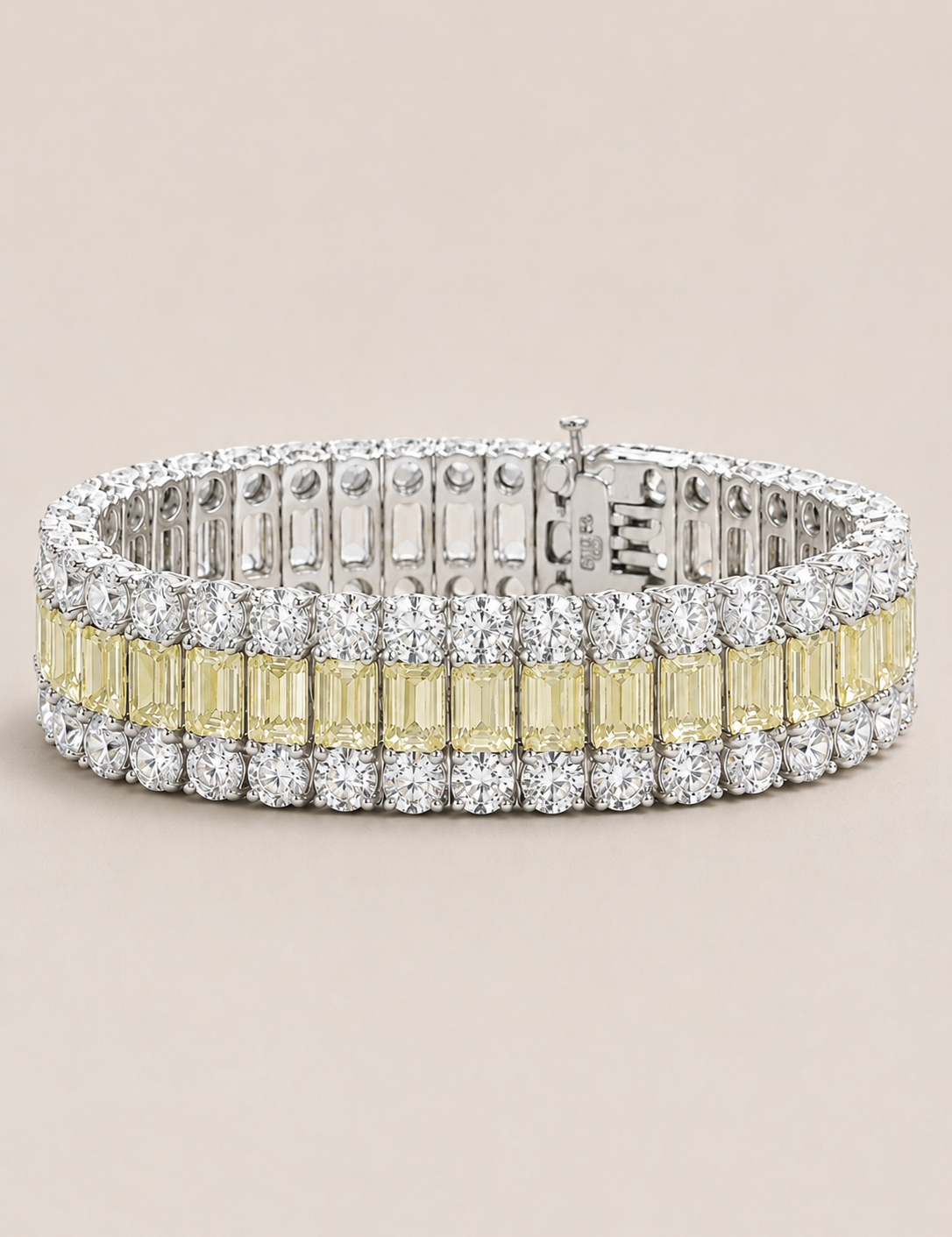 The Canary Riviera Statement Bracelet - Fantasia by DeSerio