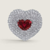 HEART CENTER RUBY SUR BY PAVE STONES