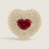HEART CENTER RUBY SUR BY PAVE STONES