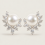 Marquise & Pearl Statement Earrings (6.00 TCW)
