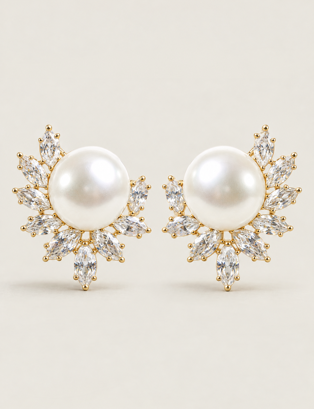 Marquise & Pearl Statement Earrings (6.00 TCW)