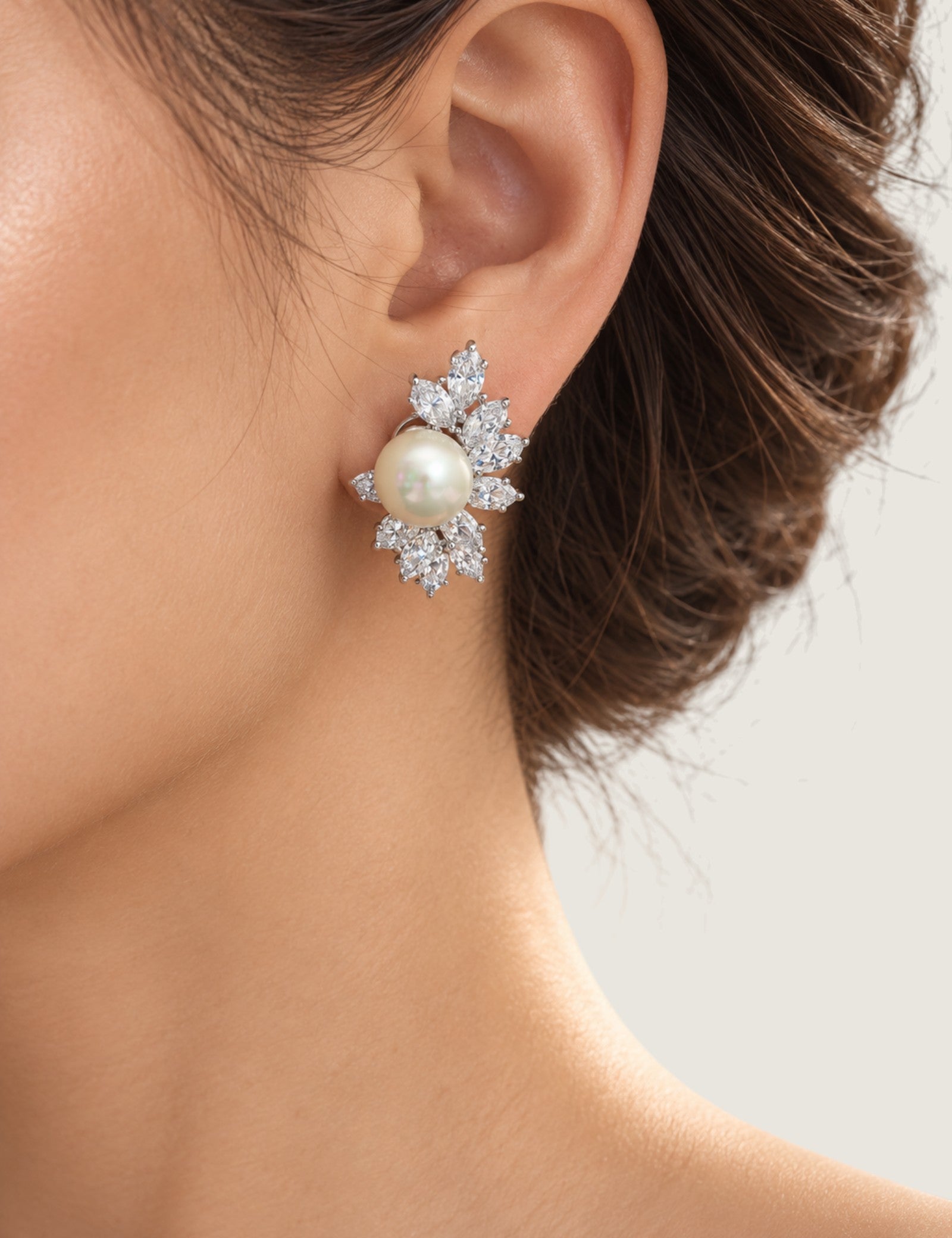 Marquise Fan Pearl Earrings (8.80 TCW)