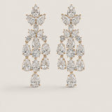 Chandelier Earrings with Pear and Round Stones (16 TCW)