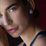 XL Cushion with Pave Halo Stud Earrings (19.25 TCW)