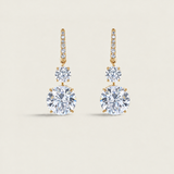 Brilliant Drop Earrings with Pavé Tops (10.40 TCW)