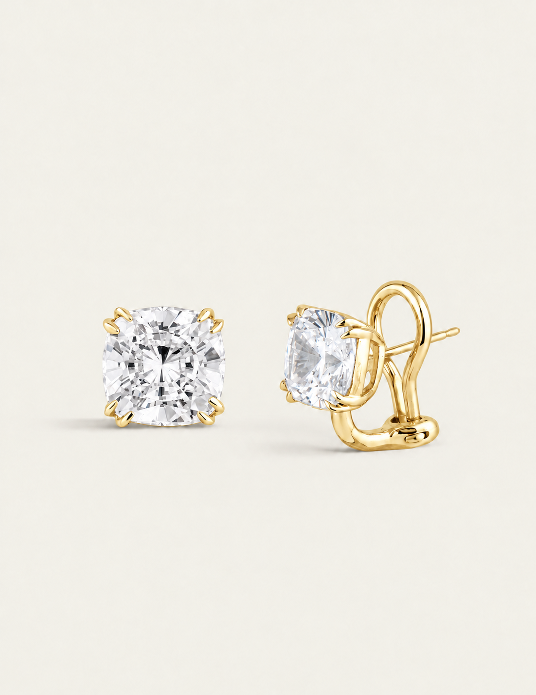 Cushion Studs with Vermeil (5 TCW)