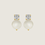Pearl and Asscher Studs (2.5 TCW)