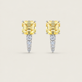 Canary Emerald-Cut Huggie Earrings (8 TCW)