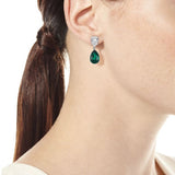 Double Pear Drop Emerald Earrings (11 TCW)