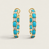 Eternal Duet Turquoise Hoop Earrings