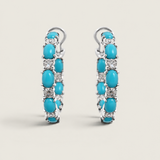 Eternal Duet Turquoise Hoop Earrings