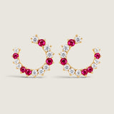 Ruby Confetti Swirl Earrings (3.25 TCW)