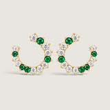 Emerald Confetti Swirl Earrings (3.25 TCW)