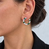 Emerald Confetti Swirl Earrings (3.25 TCW)
