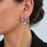 Sapphire Confetti Swirl Earrings (3.25 TCW)