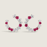 Ruby Confetti Swirl Earrings (3.25 TCW)