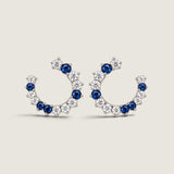 Sapphire Confetti Swirl Earrings (3.25 TCW)