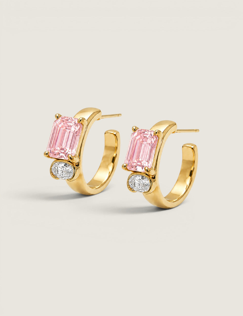 The Harmony Blush Hoop Earrings