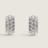 Multi-Row Pavé Huggie Earrings | Modern Diamond