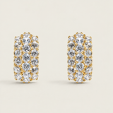 Multi-Row Pavé Huggie Earrings | Modern Diamond