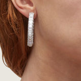 Large Emerald-Cut Hoop Earrings (28.5TCW)