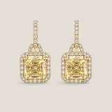 Canary Square Antique Pave Drop Earrings (8.1 TCW) - Fantasia by DeSerio