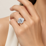 Elongated Emerald Cut Step Baguette Ring (12.5 TCW)