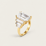 Emerald Cut Step Baguette Ring (9.5 TCW)