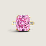 7ct Radiant Cut Pink Statement Ring - Fantasia by DeSerio