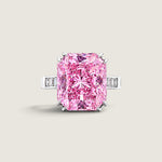 7ct Radiant Cut Pink Statement Ring - Fantasia by DeSerio