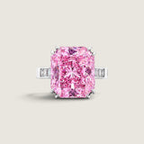 7ct Radiant Cut Pink Statement Ring - Fantasia by DeSerio