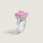 7ct Radiant Cut Pink Statement Ring - Fantasia by DeSerio